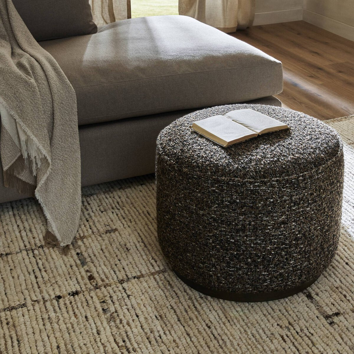 Kyrell Round Ottoman