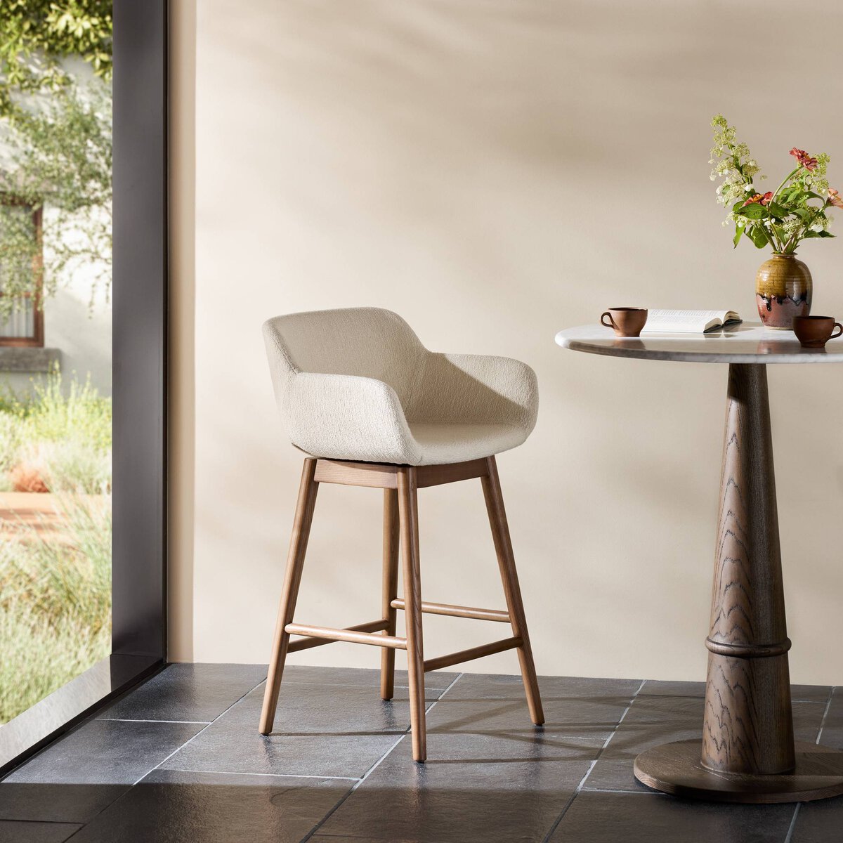 Elm Swivel Bar + Counter Stool