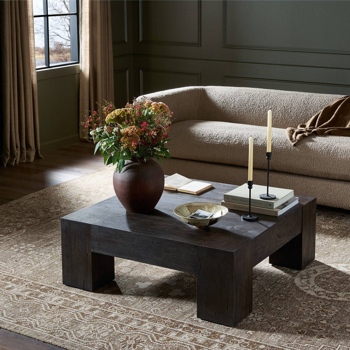 Redwood 40" Square Coffee Table