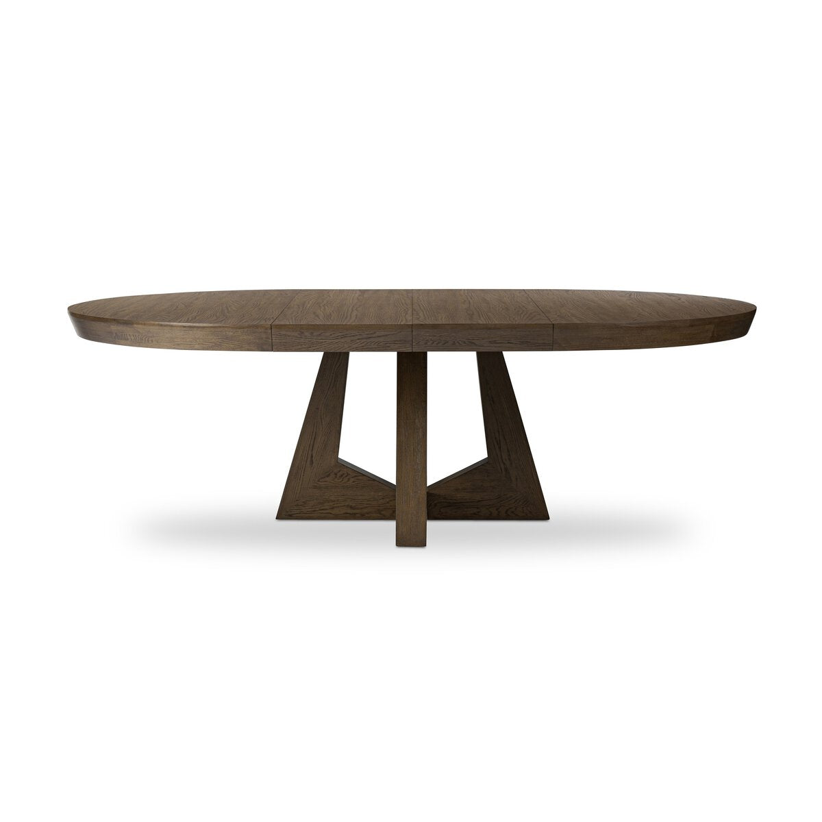 Zelda Fawn Oak Veneer Round Extension Dining Table