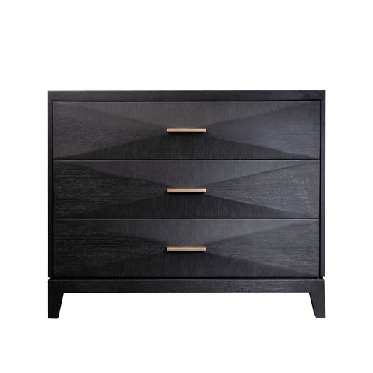 Onyx Three Drawer Nightstand