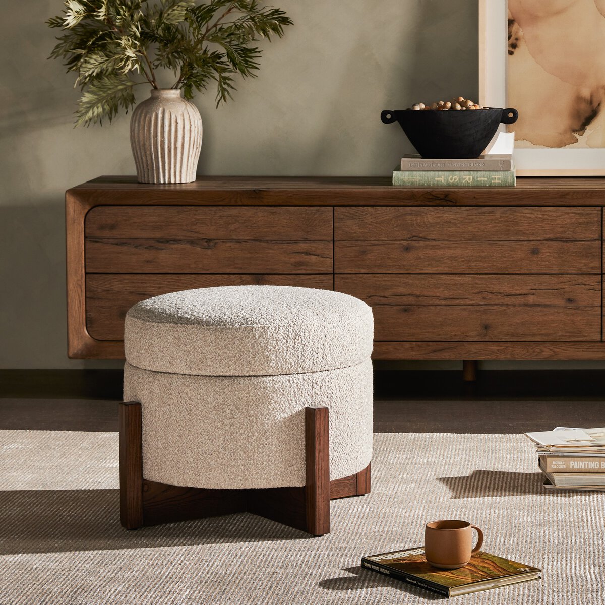 Lakes Storage Ottoman-25"