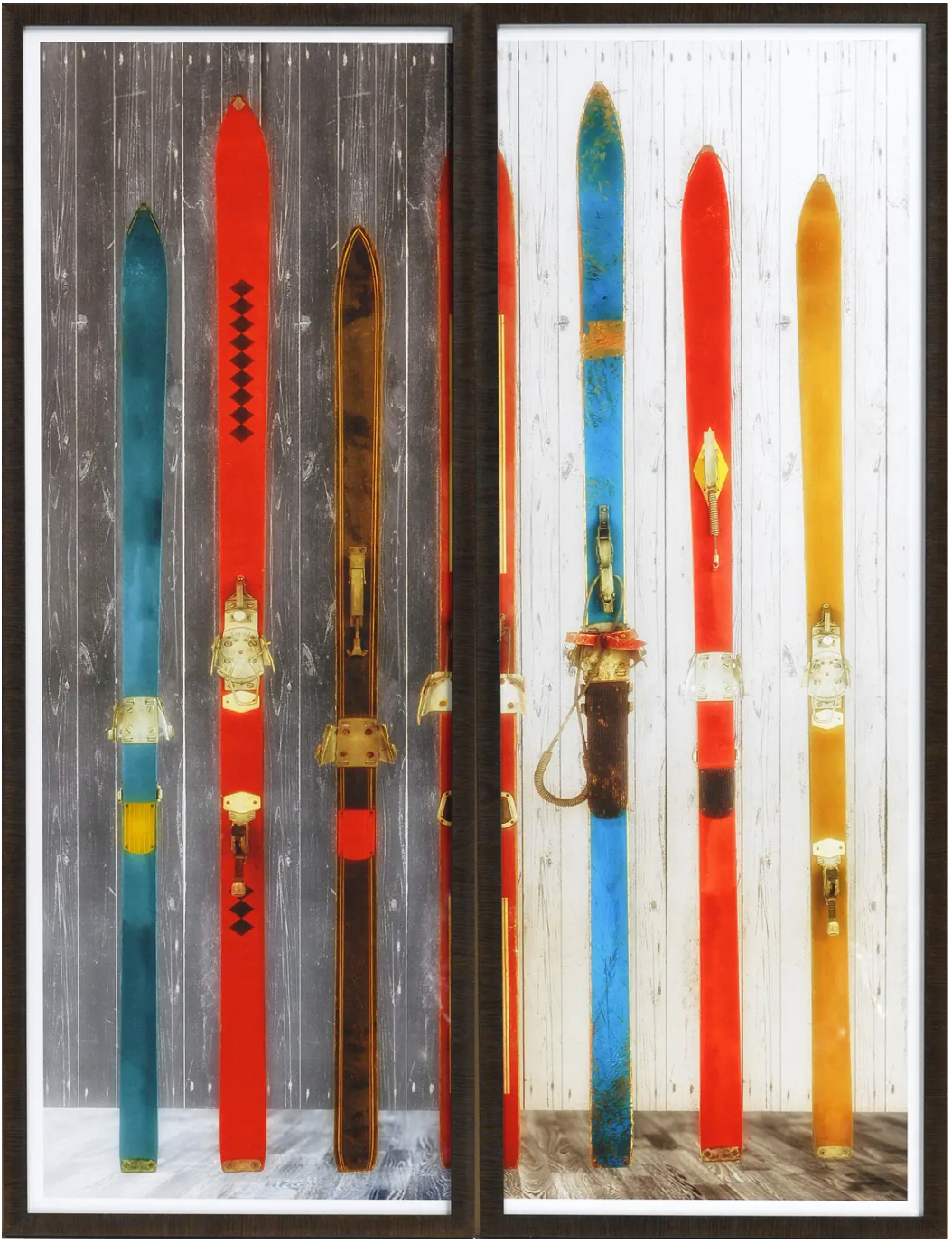 Vintage Ski Dyptych