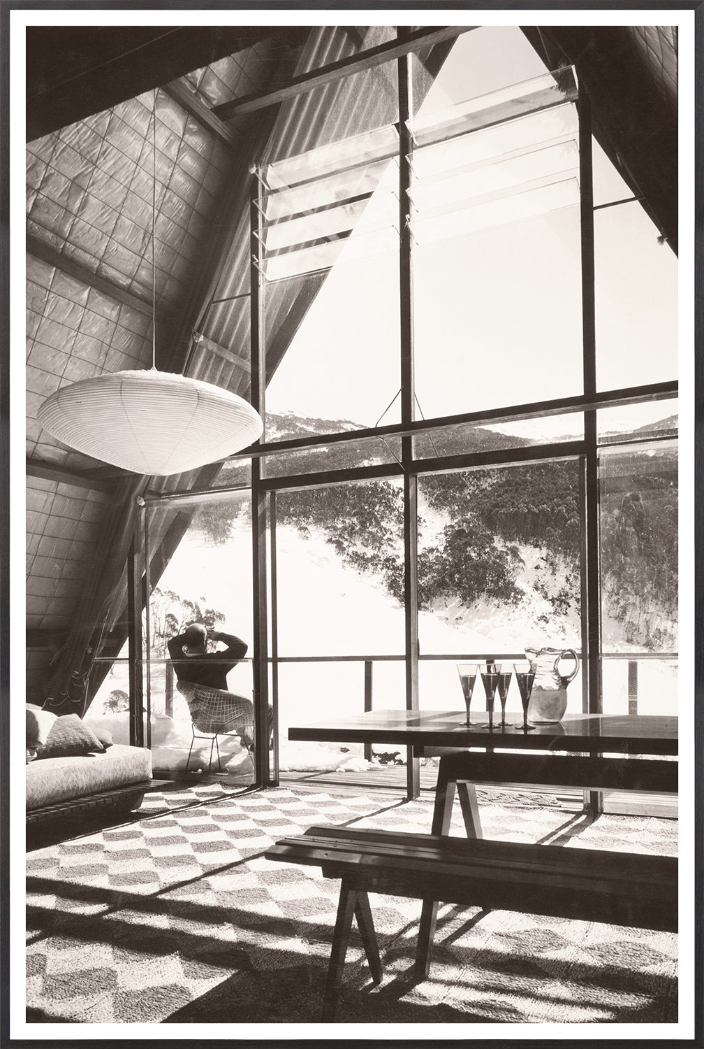 Ski Lodge Interior C. 1966