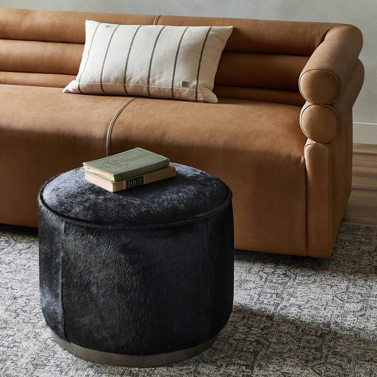 Kyrell Round Ottoman