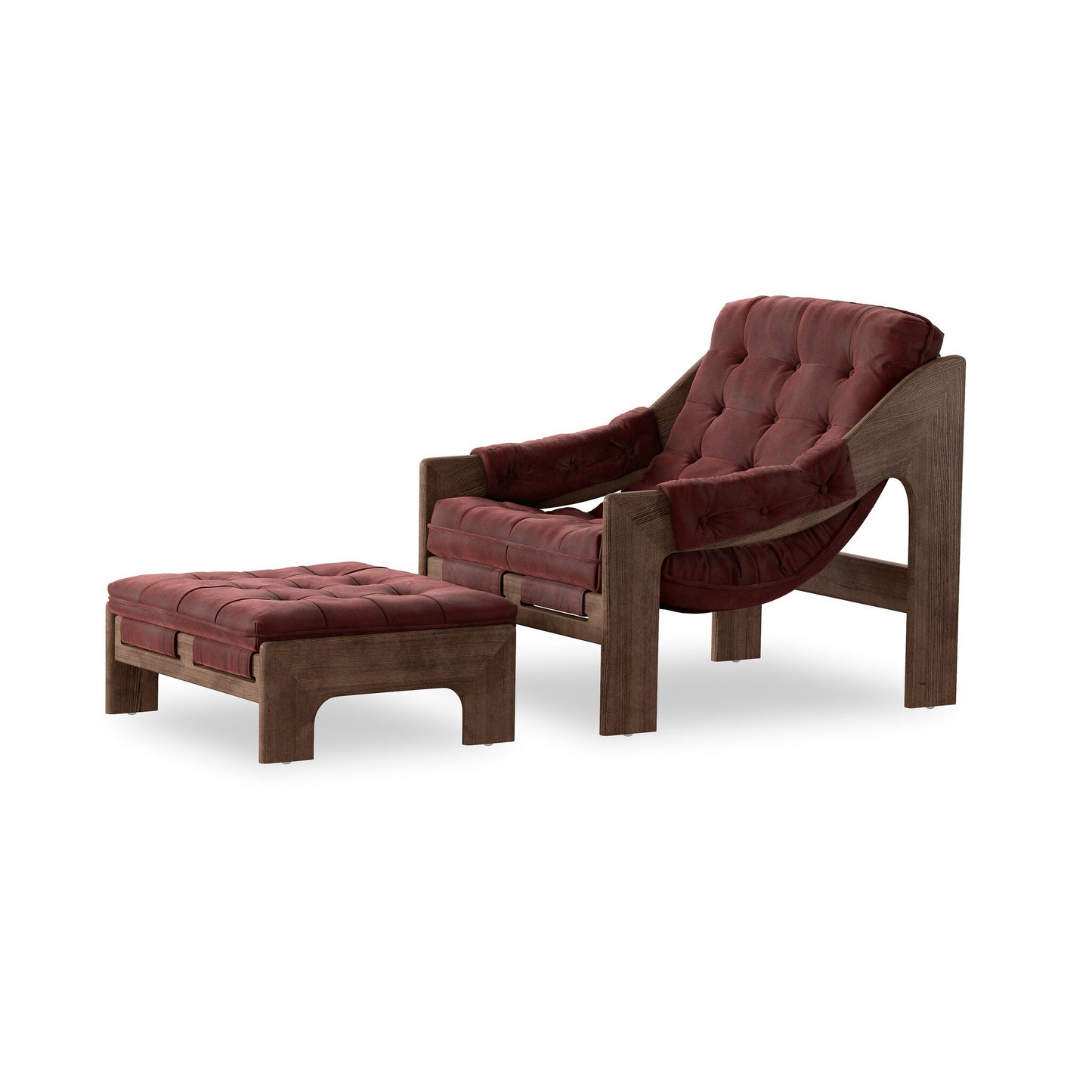 Halston Chair With Ottoman