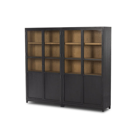 Millie Panel and Glass Door Double Cabinet