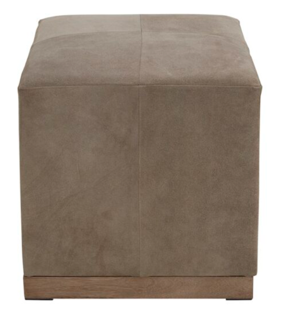 Foxmere Leather Ottoman