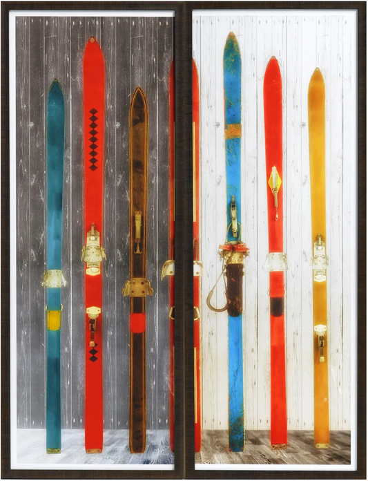 Vintage Ski Dyptych