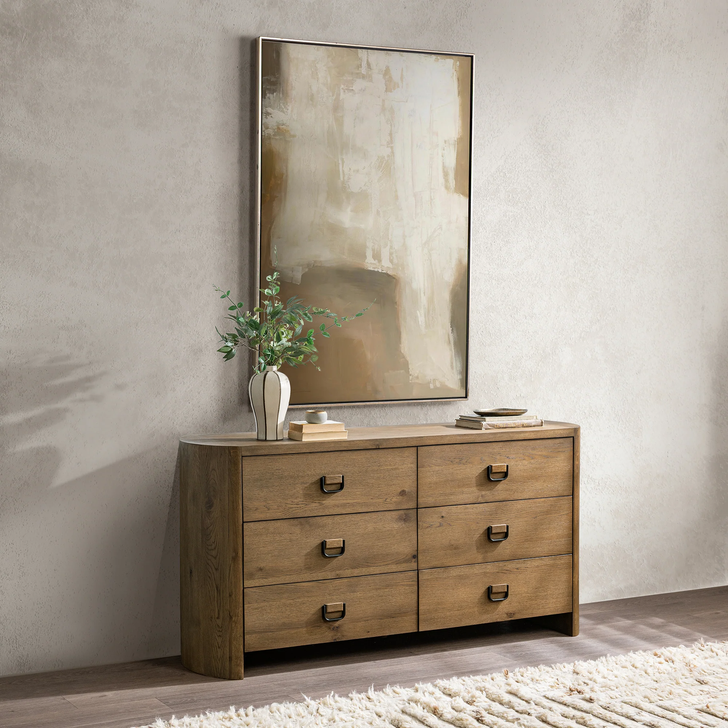 Kyrie 6 Drawer Dresser | Tawny Brown